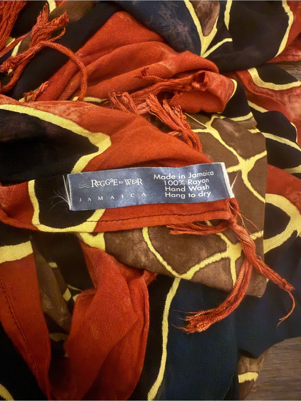 Women’s Multicolor Lightweight Scarf Red & Brown Print